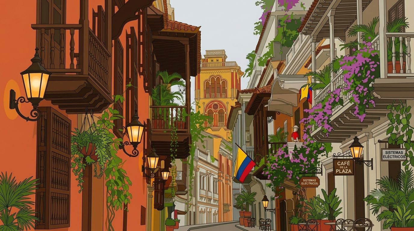 Gasse in der Altstadt von Cartagena – Schauplatz des Kurses „El Patio
